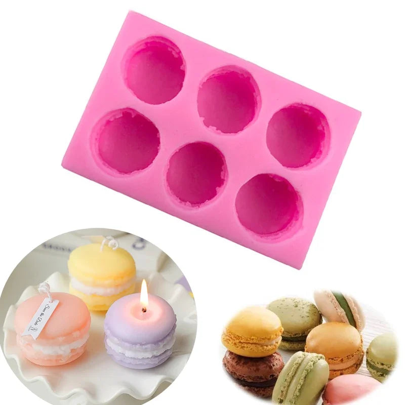 Macarone Candle Silicone Mold Scented Candles Soap Chocolate Dessert