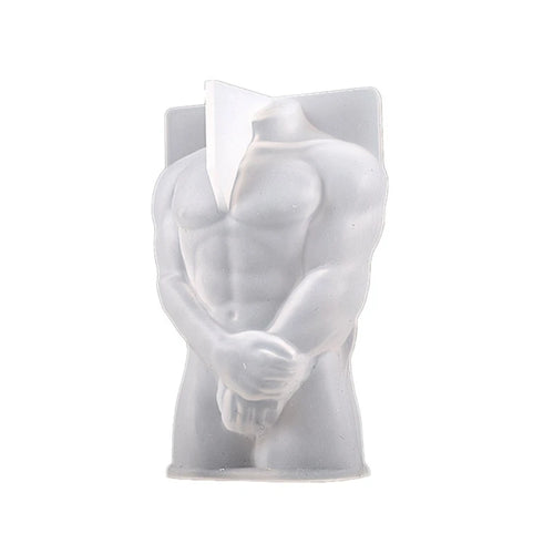 European Human Body Statue Candle Silicone Mold 3D Male Body Shy Woman