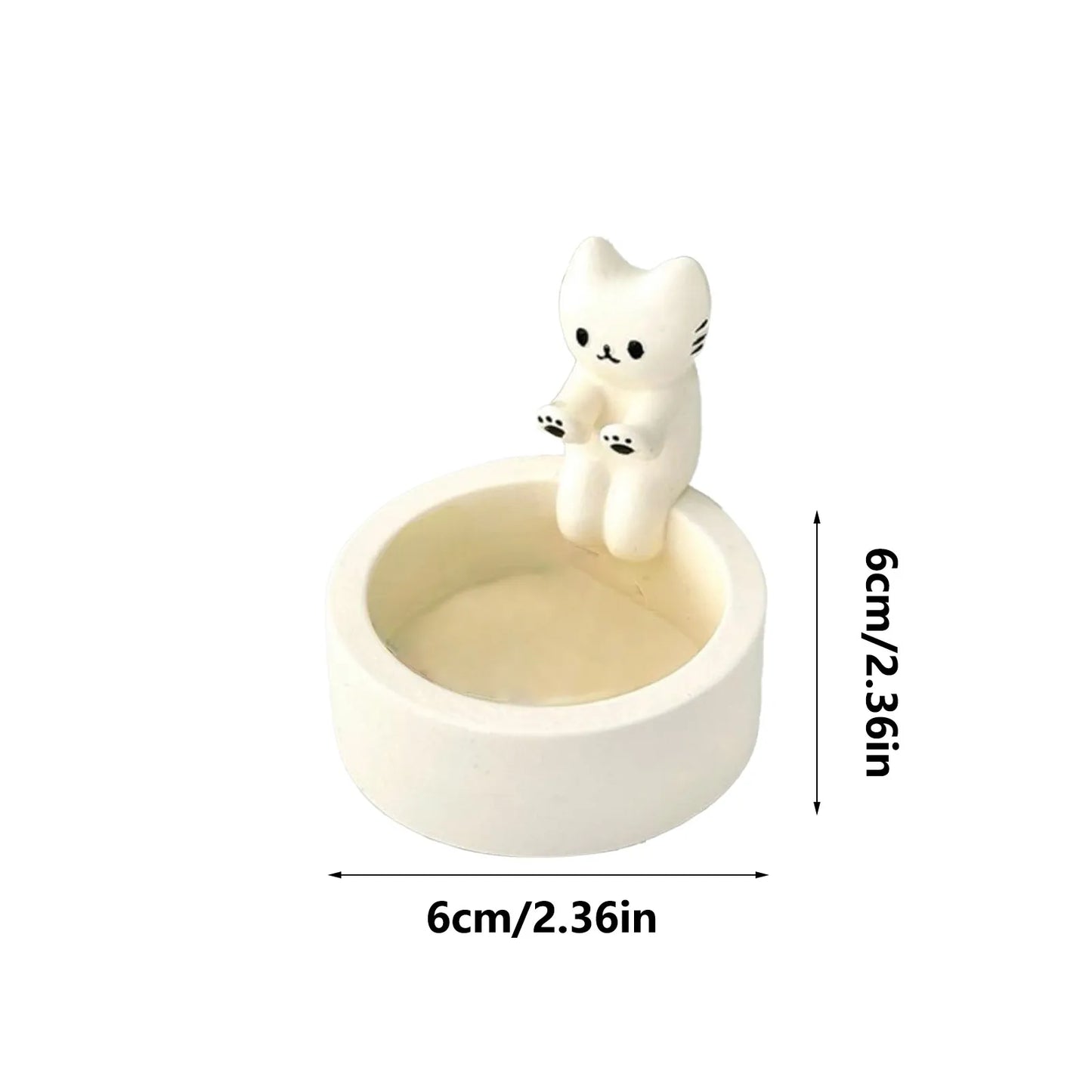 Cute Cat Candlestick Desktop Candle Holder Decor Adorable Exquisite